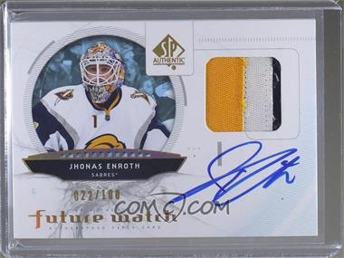 2009-10 SP Authentic - [Base] - Patches #233 - Autographed Future Watch - Jhonas Enroth /100