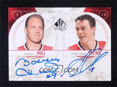 2009-10 SP Authentic - Sign of the Times Dual #ST2-HT - Jonathan Toews, Bobby Hull