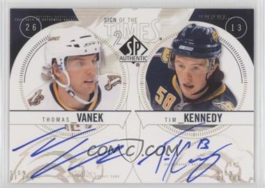 2009-10 SP Authentic - Sign of the Times Dual #ST2-VK - Thomas Vanek, Tim Kennedy