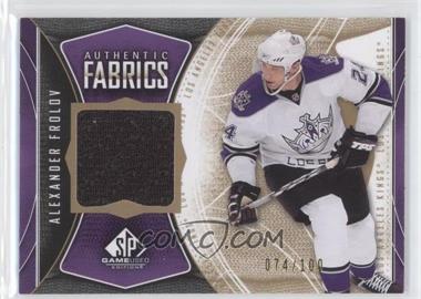 2009-10 SP Game Used Edition - Authentic Fabrics - Gold #AF-AF - Alexander Frolov /100