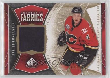 2009-10 SP Game Used Edition - Authentic Fabrics - Gold #AF-JB - Jay Bouwmeester /100