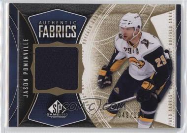 2009-10 SP Game Used Edition - Authentic Fabrics - Gold #AF-JP - Jason Pominville /100