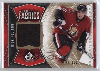 2009-10 SP Game Used Edition - Authentic Fabrics - Gold #AF-NF - Nick Foligno /100