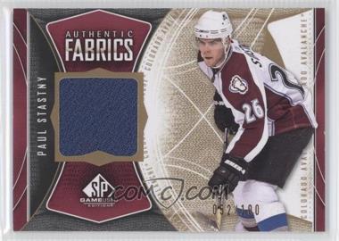2009-10 SP Game Used Edition - Authentic Fabrics - Gold #AF-PA - Paul Stastny /100