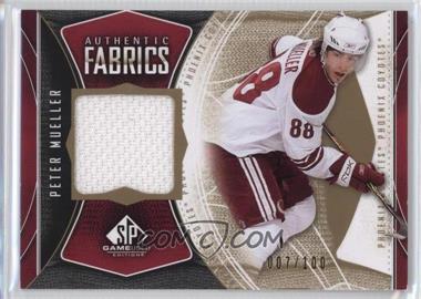 2009-10 SP Game Used Edition - Authentic Fabrics - Gold #AF-PM - Peter Mueller /100