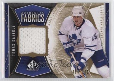 2009-10 SP Game Used Edition - Authentic Fabrics - Gold #AF-TK - Tomas Kaberle /100