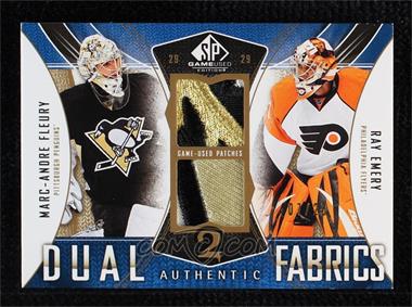 2009-10 SP Game Used Edition - Authentic Fabrics Dual - Gold #AF2-EF - Marc-Andre Fleury, Ray Emery /25