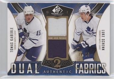 2009-10 SP Game Used Edition - Authentic Fabrics Dual - Gold #AF2-TL - Tomas Kaberle, Luke Schenn /25