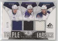 Drew Doughty, Luke Schenn, Zach Bogosian #/25