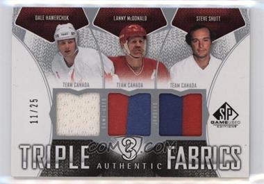 2009-10 SP Game Used Edition - Authentic Fabrics Triple #AF3-MSH - Dale Hawerchuk, Lanny McDonald, Steve Shutt /25