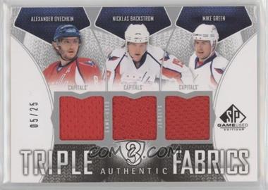 2009-10 SP Game Used Edition - Authentic Fabrics Triple #AF3-OGB - Alexander Ovechkin, Nicklas Backstrom, Mike Green /25