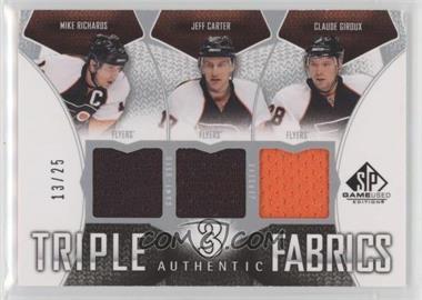 2009-10 SP Game Used Edition - Authentic Fabrics Triple #AF3-RCG - Mike Richards, Jeff Carter, Claude Giroux /25