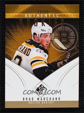 2009-10 SP Game Used Edition - [Base] - Gold #182 - Authentic Rookies - Brad Marchand /50