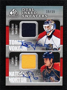 2009-10 SP Game Used Edition - Dual Inked Sweaters #DIS-VH - Tomas Vokoun, Nathan Horton /15 [Noted]