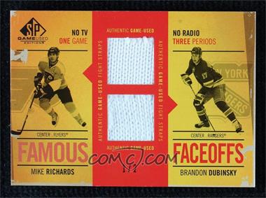 2009-10 SP Game Used Edition - Famous Faceoffs #FSC-RD - Mike Richards, Brandon Dubinsky /2