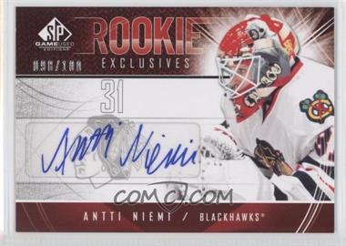 2009-10 SP Game Used Edition - Rookie Exclusives Autographs #RE-AN - Antti Niemi /100