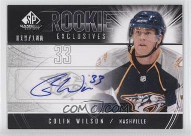 2009-10 SP Game Used Edition - Rookie Exclusives Autographs #RE-CW - Colin Wilson /100