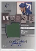 Rookie Autographed Jersey - Michael Grabner #/799