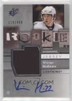 Rookie Autographed Jersey - Victor Hedman #/499