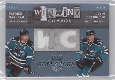 2009-10 SPx - Winning Combos - Patch #WC-MS - Patrick Marleau, Devin Setoguchi /25