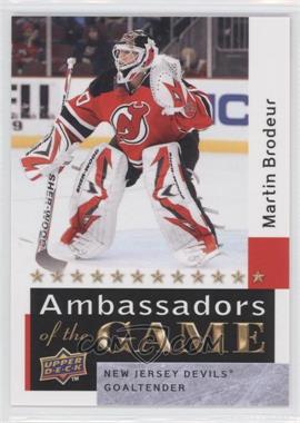 2009-10 Upper Deck - Ambassadors of the Game #AG55 - Martin Brodeur