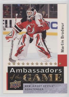 2009-10 Upper Deck - Ambassadors of the Game #AG55 - Martin Brodeur