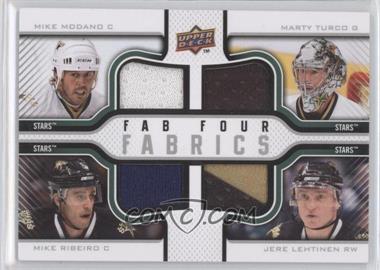 2009-10 Upper Deck - Fab Four Fabrics #F4F-STAR - Mike Modano, Marty Turco, Mike Ribeiro, Jere Lehtinen /100