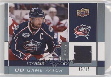 2009-10 Upper Deck - Game Jersey Series 1 - Patch #GJ-RN - Rick Nash /15