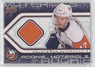 2009-10 Upper Deck - Rookie Materials #RM-MA - Andrew MacDonald