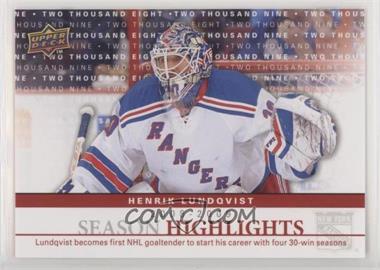 2009-10 Upper Deck - Season Highlights #SH5 - Henrik Lundqvist