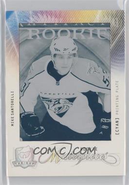 2009-10 Upper Deck Artifacts - [Base] - The Cup Rookie Masterpieces Printing Plate Cyan Framed #MAS-155 - Rookie Autographed Jersey - Mike Santorelli /1
