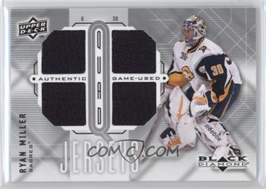 2009-10 Upper Deck Black Diamond - Quad Jerseys #QJ-RM - Ryan Miller