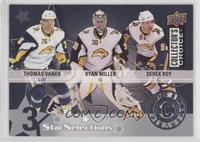 Thomas Vanek, Ryan Miller, Derek Roy