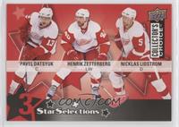 Pavel Datsyuk, Henrik Zetterberg, Nicklas Lidstrom