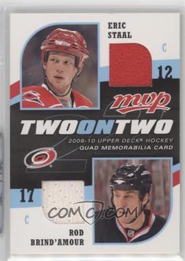 2009-10 Upper Deck MVP - Two on Two Quad Memorabilia #J-BSOF - Eric Staal, Alexander Ovechkin, Rod Brind'Amour, Tomas Fleischmann