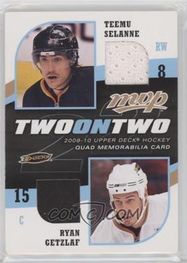 2009-10 Upper Deck MVP - Two on Two Quad Memorabilia #J-SDGB - Mikkel Boedker, Ryan Getzlaf, Teemu Selanne, Shane Doan