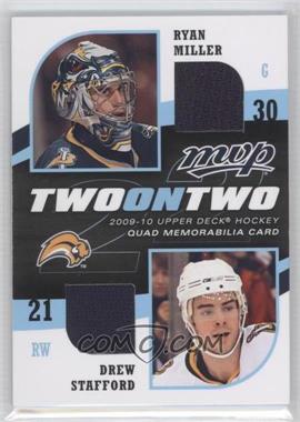 2009-10 Upper Deck MVP - Two on Two Quad Memorabilia #J-TMSH - Drew Stafford, Vesa Toskala, Ryan Hollweg, Ryan Miller