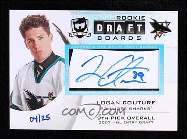 2009-10 Upper Deck The Cup - Auto Rookie Draft Boards #DB-LC - Logan Couture /25