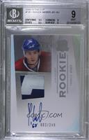 Autographed Rookie Patch - Yannick Weber [BGS 9 MINT] #/249