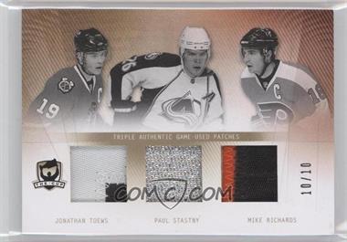 2009-10 Upper Deck The Cup - Cup Trios - Patches #CT-RST - Jonathan Toews, Paul Stastny, Mike Richards /10