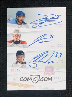 2009-10 Upper Deck The Cup - Enshrinements Triple #CE3-KVW - James van Riemsdyk, Evander Kane, Colin Wilson /15