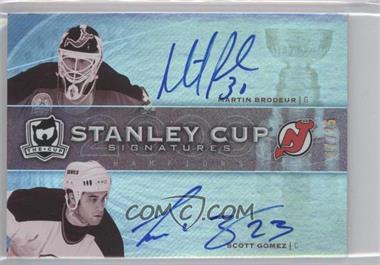 2009-10 Upper Deck The Cup - Stanley Cup Signatures Dual #SC2-GB - Martin Brodeur, Scott Gomez /25