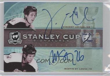 2009-10 Upper Deck The Cup - Stanley Cup Signatures Dual #SC2-LS - Vincent Lecavalier, Martin St. Louis /25