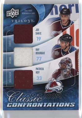 2009-10 Upper Deck Trilogy - Classic Confrontations #CC-CONJ - Martin Brodeur, Patrik Elias, Patrick Roy, Ray Bourque, Scott Niedermayer, Joe Sakic