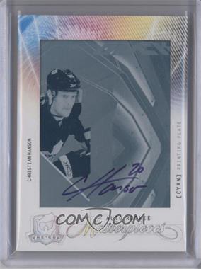 2009-10 Upper Deck UD Black - [Base] - The Cup Rookie Masterpieces Printing Plate Cyan Framed #MAS-69 - Christian Hanson /1