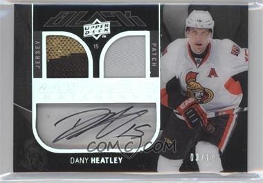 2009-10 Upper Deck UD Black - Lustrous Materials Auto Dual Jersey - Patch #LM-HE - Dany Heatley /10