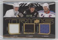 Mario Lemieux, Mark Messier, Wayne Gretzky #/50