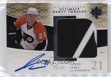 2009-10 Upper Deck Ultimate Collection - Autographed Ultimate Debut Threads Jerseys - Patches #SDT-JV - James van Riemsdyk /25