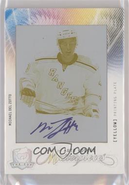2009-10 Upper Deck Ultimate Collection - [Base] - The Cup Rookie Masterpieces Printing Plate Yellow Framed #MAS-119 - Ultimate Rookies Autographed - Michael Del Zotto /1