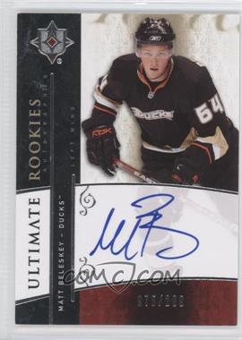 2009-10 Upper Deck Ultimate Collection - [Base] #101 - Ultimate Rookies Autographed - Matt Beleskey /299